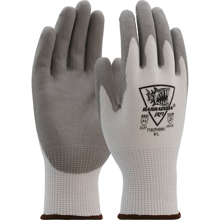 G-Tek Seamless Knit A5 Polykor Blended Glove with Polyurethane Coated Flat Grip on Palm & Fingers, 12PK 10518