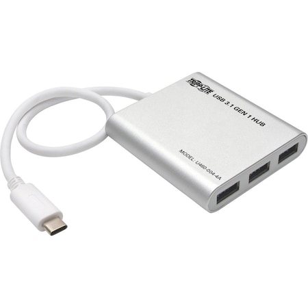 Tripp Lite 4-PORT USB 3.1 GEN 1 PORTABLE HUB - USB TYPE-C USB-C TO X4 USB-A, ALUMINUM U460-004-4A