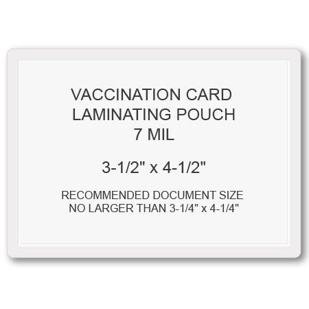 Sircle SircleLam Vaccination Card- 7 Mil, 100PK VCC-07