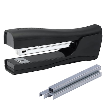 Bostitch Dynamo 4-in-1 Standup Stapler, 20-Sheet, Integrated Pencil Sharpener, Staple Remover & Storage B696R-BLK