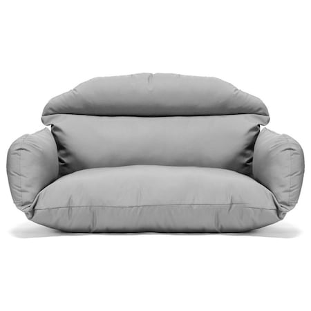Leisuremod Hanging 2 Person Egg Swing Cushion, Light Grey ES57C-LGR