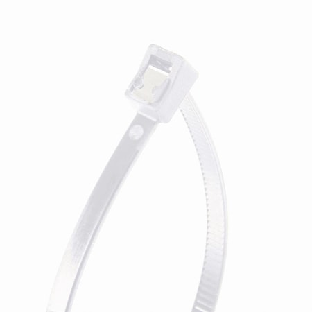 Acoustic 8 in. Nylon Self-Cutting Cable Tie, Natural White, 50PK AC858610
