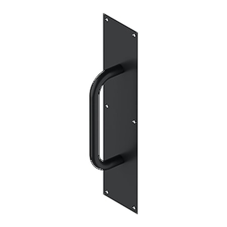Deltana Pull Plate with Handle 4 x 16 S/S Black Finish PPH4016U19