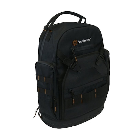 Southwire Backpack, 7.87 in W, 13.78 in D, 18.701 in H, Polyester, Black PROBAGBP