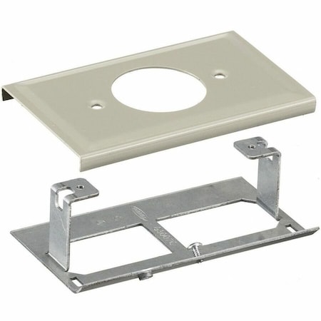 Hubbell Wiring Device-Kellems Single Receptacle Cover, Ivory HBL3033JEIV