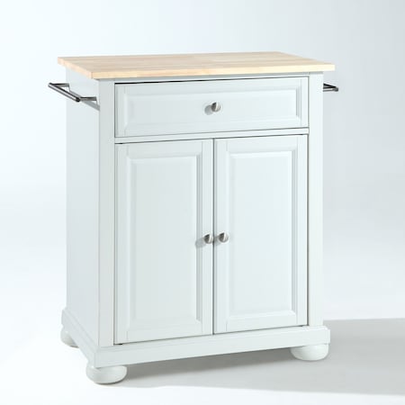 Crosley Alexandria Wood Top Portable Kitchen Island/Cart KF30021AWH