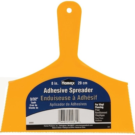 Homax Spreadr Adhes 8In 3/16Vnotch 00081