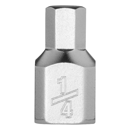 Milwaukee Tool Bit Socket, 1/4" Drive, Chrome, S2 Steel 45-34-1125