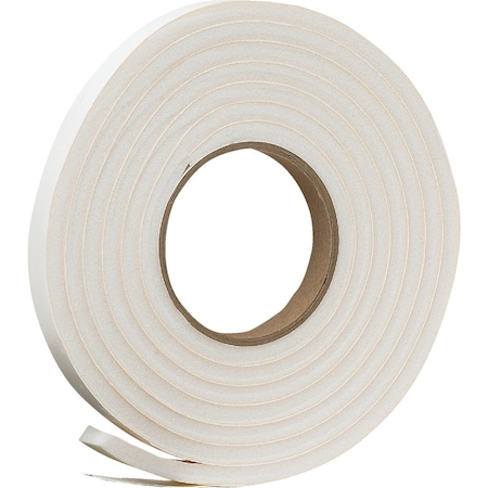 Do It Best 3/4'' W x 5/16'' T x 10 Ft. L White Rubber Foam Weatherstrip Tape R534WHDB