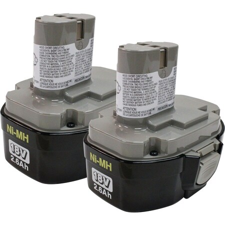 Makita Ni-MH 2.6Ah Battery 1834, Pod Style, PK2 194158-6