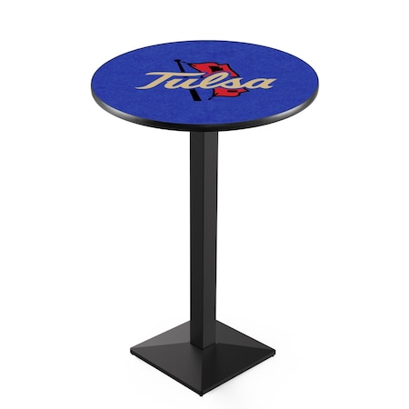 Holland Bar Stool Co 36" Blk Wrinkle Tulsa Pub Table, 36" dia. Top L217B3636TulsaU