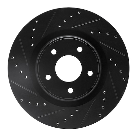 Dynamic Friction Co DFC Brake Rotor - Drilled and Slotted - Black 633-67105L