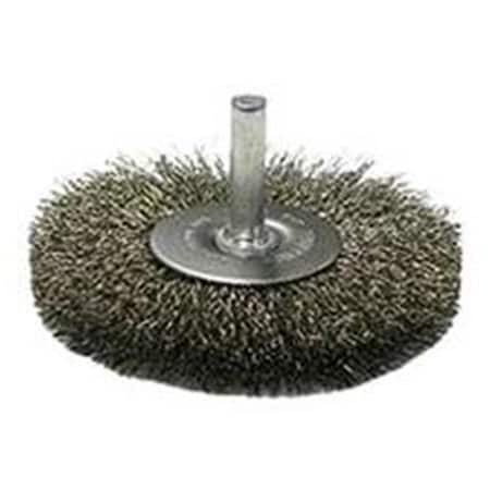 Light House Beauty 3 in. Stem-Mounted Crimped Wire Radial Wheel- - 0.014 in. Steel Fill LI3122524