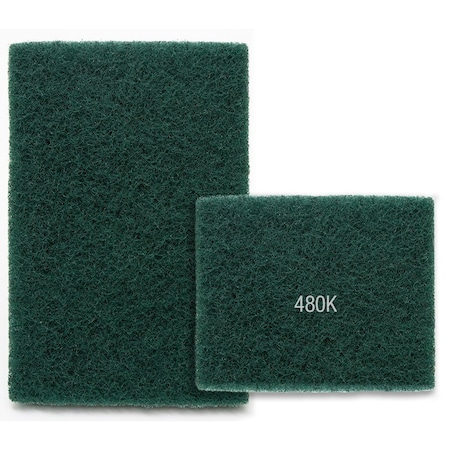 Acs General Purpose Scouring Pad Green, 6 in X 9 in Medium Duty, 600PK S096