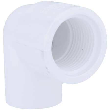 Charlotte Pipe And Foundry 1/2'' Slip x 3/4'' Female Schedule 40 90 Deg. PVC Elbow, 1/4 Bend PVC 02301 2400HA