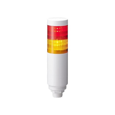Patlite Signal Tower, 8 1/8 in H, 2 3/8 in dia. LR6-202W4NW-RY