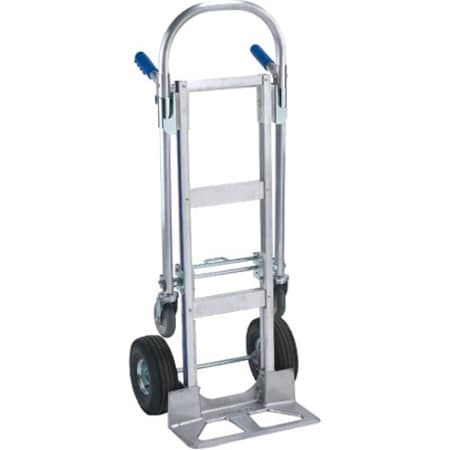 Partners Brand Convertible Aluminum Hand Cart, Silver, 1/Each WS1032