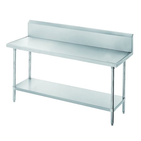 Advance Tabco Work Table 120 in.W x 36 in.D 14 gauge 304 stainless steel top with countertop non drip edge VKS-3610