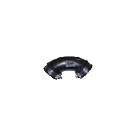 Fernco Flexible Qwik Elbow, 4 in, Mechanical Joint, PVC Body, 4.3 psi Pressure PQL-400