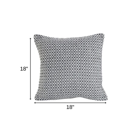 Homeroots Set of Two Gray Chevron Cotton Throw Pillow, 2PK 554599
