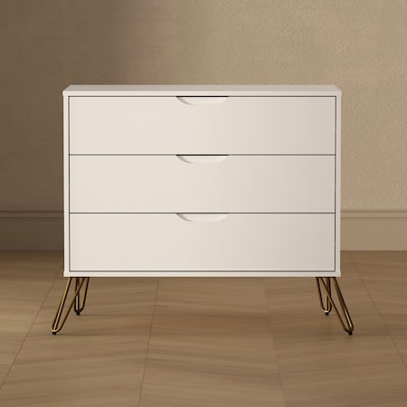 Manhattan Comfort Avira 35 in Dresser in White (3-Drawer) DR1722-WH