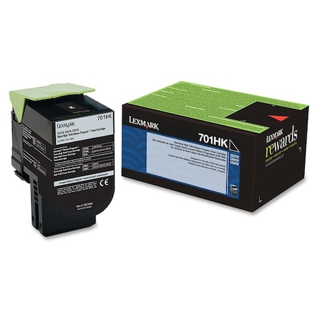 Lexmark 701HK High Yield Black Toner Cartridge 4K YLD 70C1HK0