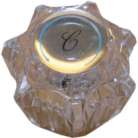 Westlake Pipe & Fittings Delta Delex Cold Round Clear Tub & Shower Handle Kit HC-111