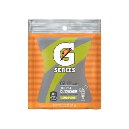 Gatorade G Series 02 Perform Thirst Quencher Instant Powder, 2.12 oz, Pouch, 32 oz Yield, Lemon-Lime, 144PK 308-03928