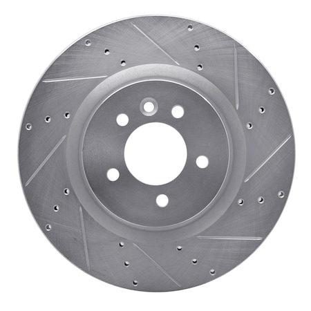 Dfc Premium Silver Drilled & Slotted Brake Rotor, Disc Brake Rotor, 631-11011R