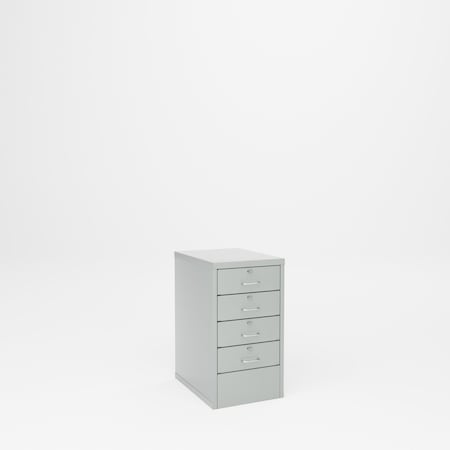 Pucel Pedestal Utility Drawer Cabinet, 18 in W x 32 in H x 24 in D, Gray DC-1B