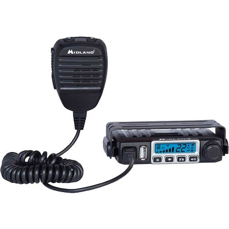 Midland Radio Mobile Two Way Radio, 15 Output Watts, Blk MXT115