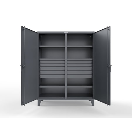 Strong Hold 12 GA Industrial Double Shift Cabinet - 10 Drawers 56-DS-246-10DB