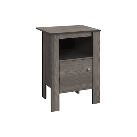 Homeroots 24" Gray Wood End Table With Shelf 332737