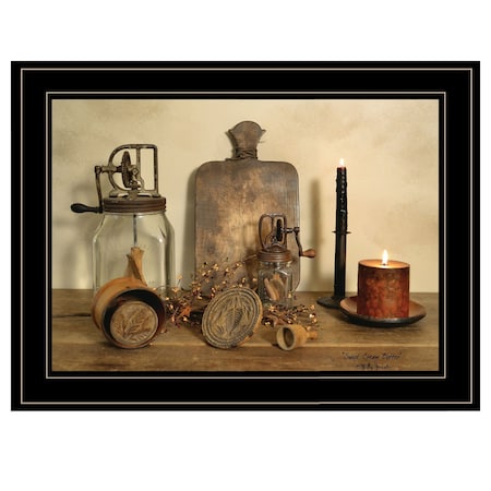 Homeroots Sweet Cream Butter 2 Black Framed Print Wall Art 404369
