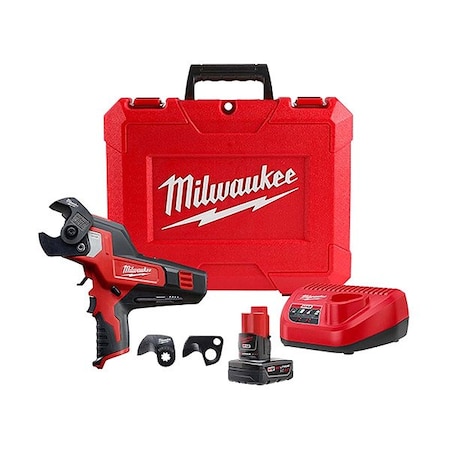 Milwaukee Tool M12 600 MCM Cable Cutter Kit + Blade 2472-21XC, 48-44-0410