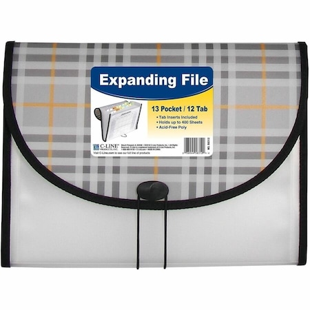 C-Line Products 13Pocket Expanding File, White CLI58312