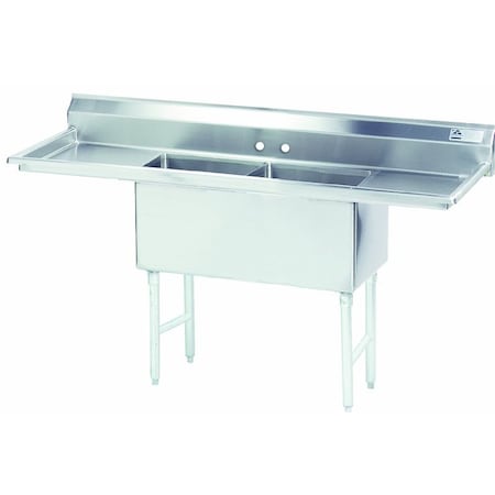 Advance Tabco Fabricated Sink 2-compartment 24 in. right & left drainboards FS-2-2030-24RL
