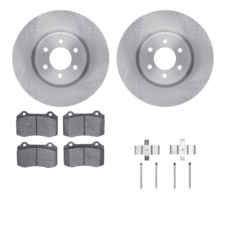 Dynamic Friction Co DFC Brake Rotor with 5000 Brake Pads and Hardware Kit 6512-40121