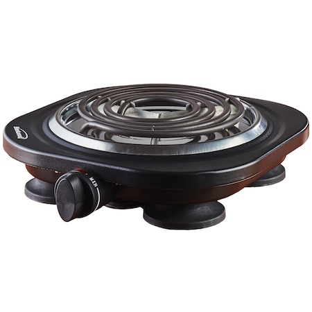 Brentwood Industries 1000 Watt Single Electric Burner in Black TS-321BK