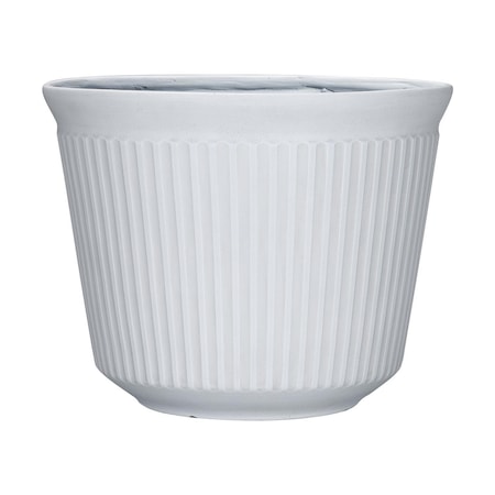L&G 9.33 in. H X 12 in. W X 12 in. D X 12 in. D Polyresin Finola Planter White PVJ5012TWJ