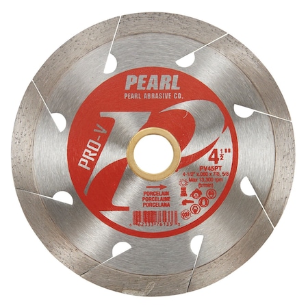 Pearl P2 Pro V Porcelain Blade 4 1/2 in. Diameter 5/8 in.-7/8 in. Arbor PV45PT