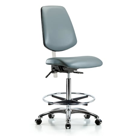 Blue Ridge Ergonomics Vinyl Clean Room Chair BR-NCR-VHBCH-MB-CR-T1-A0-CF-CC-8822