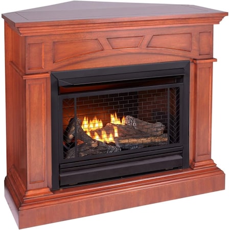 Bluegrass Living Vent Free Natural Gas Fireplace System, 26,000 BTU, Remote Control, Heritage Cherry Finish B300RTN-2-MHC