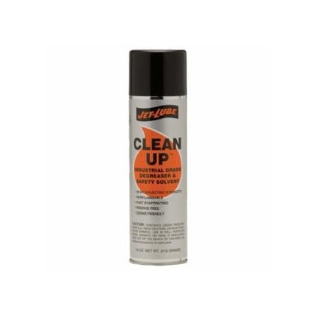 Jet-Lube CLEAN-UP, Industrial Degreaser and Safety Solvent, 18 oz, Aerosol Can, Ether Scent, 12PK 399-61542