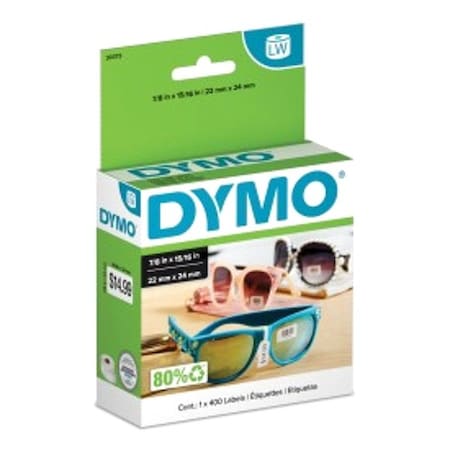 Dymo Price Tag Label, Direct Thermal, White 30373