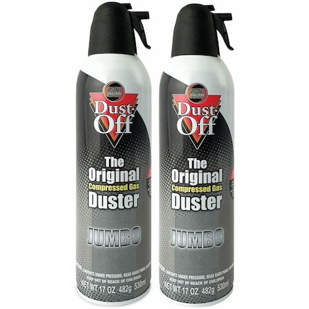 Dust-Off Falcon Dust-Off Jumbo Disposable Dusters - Ozone-safe, Moisture-free - Gray - 2 / Pack DPSJMB2