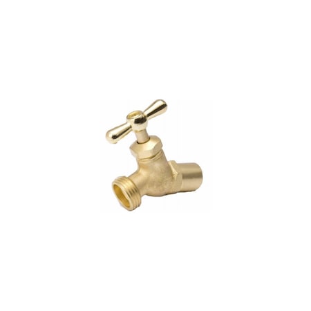 Proline Series No-Kink Hose Bibb, Brass, Dual Connection, 1/2 x 3/4-In. 102-534