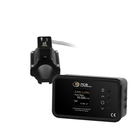 Pce Instruments Clamp-on ultrasonic flow meter, 0.03-5 m/s for DN20 PVC with PoE and Ethernet PCE-UFM 20PVC