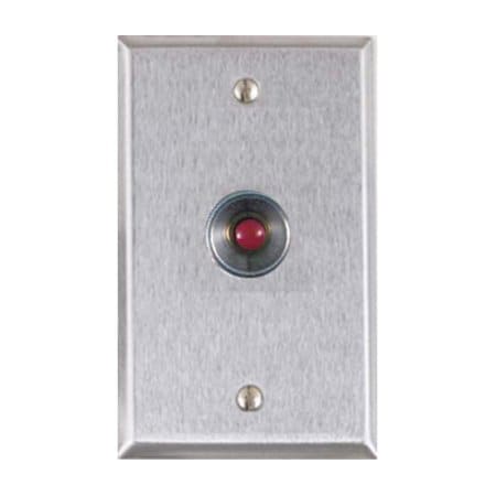 Alarm Controls Wall Plate, Single Gang, Stainless Steel RP-26