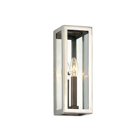 Troy Lighting Morgan 1 Light Wall Sconce 4.5 In. Bronze With Polished Stainless B6511